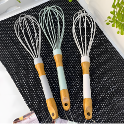 Silicone & Wooden Whisk